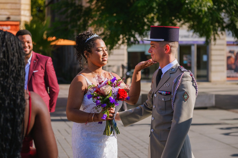 Échange de vœux devant la mairie
